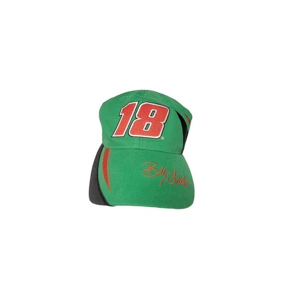 NASCAR Vintage Bobby Labonte #18 Green Hat Cap VTG 2000 Racing Adjustable OSFM - Picture 1 of 9